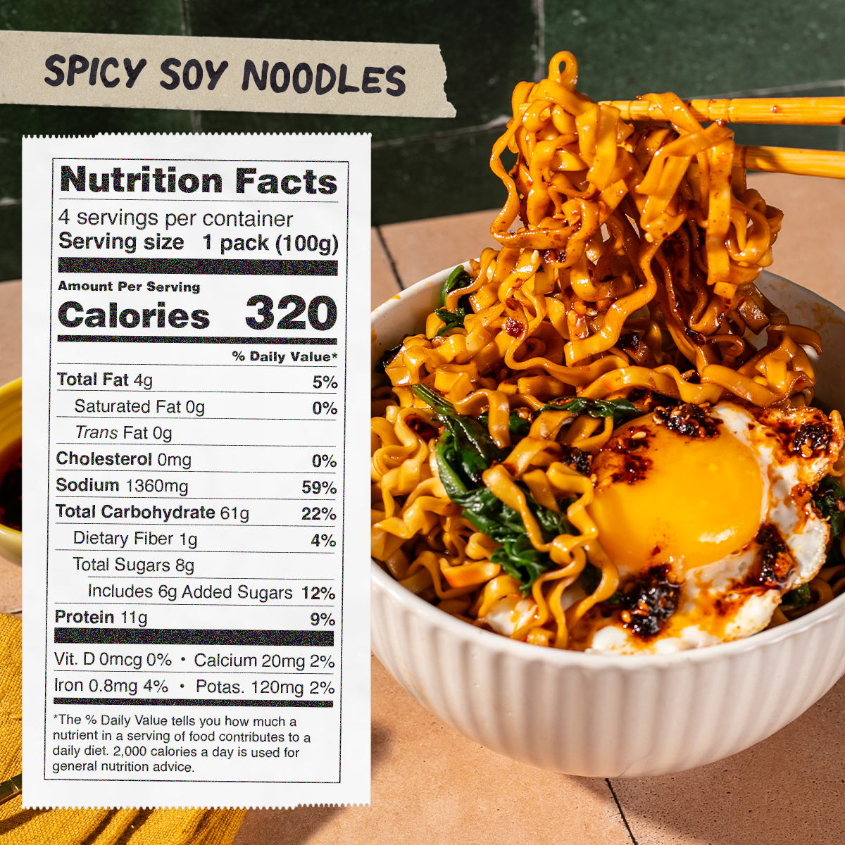 Spicy Soy Noodles | 12 Packs - Fresh Ready